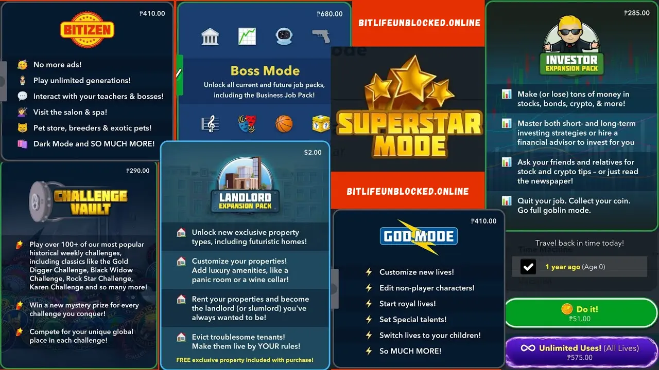 bitlife boss mode activate